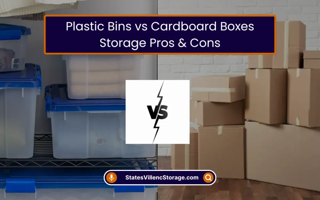 Plastic Bins vs Cardboard Boxes: Storage Pros & Cons (2026)